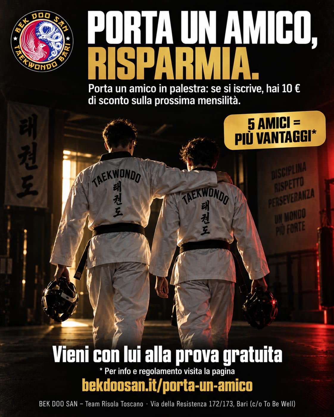 Locandina Porta un amico — BEK DOO SAN